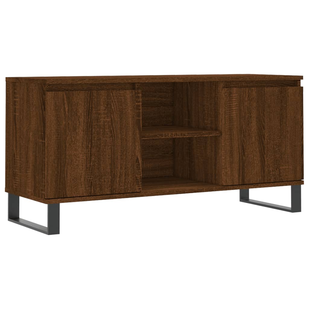 TV Cabinet Brown Oak 104x35x50 cm Engineered Wood