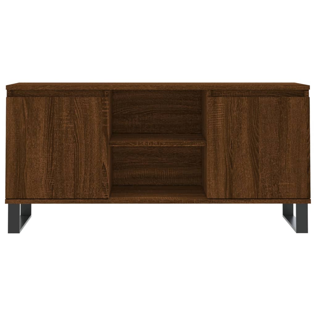 TV Cabinet Brown Oak 104x35x50 cm Engineered Wood