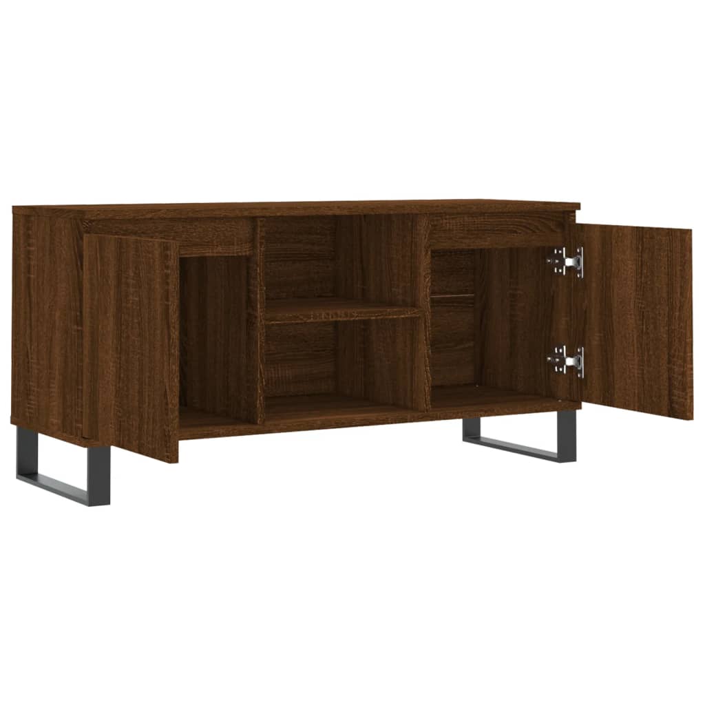 TV Cabinet Brown Oak 104x35x50 cm Engineered Wood