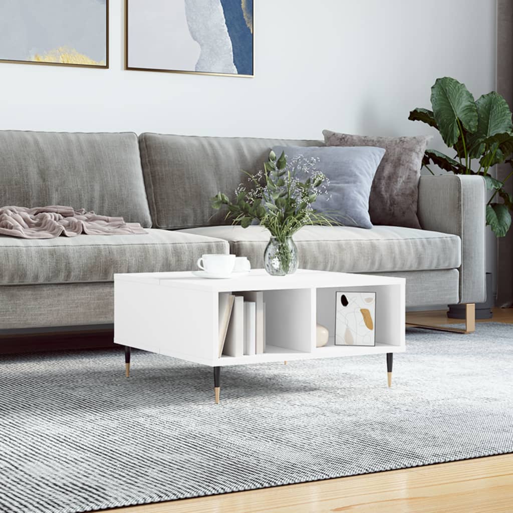 Coffee Table White 60x60x30 cm Engineered Wood