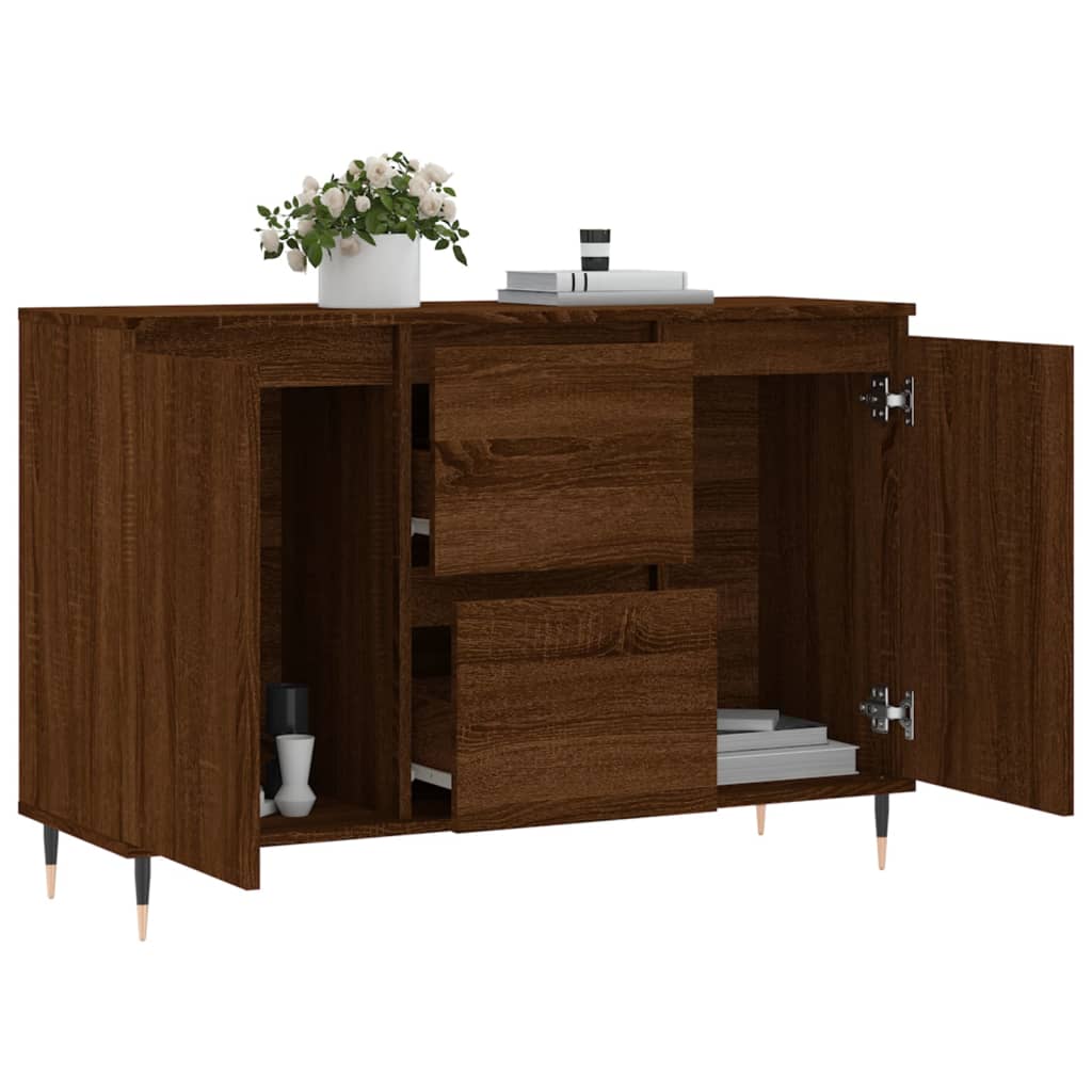 Sideboard Brown Oak 104x35x70 cm Engineered Wood