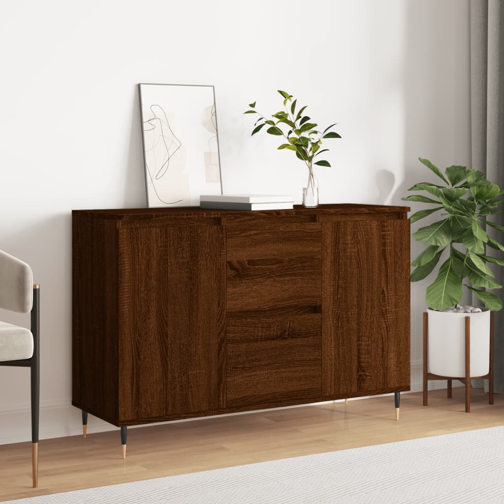 Sideboard Brown Oak 104x35x70 cm Engineered Wood