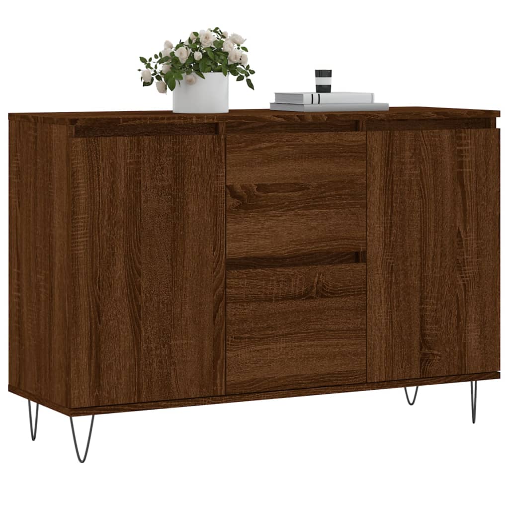 Sideboard Brown Oak 104x35x70 cm Engineered Wood