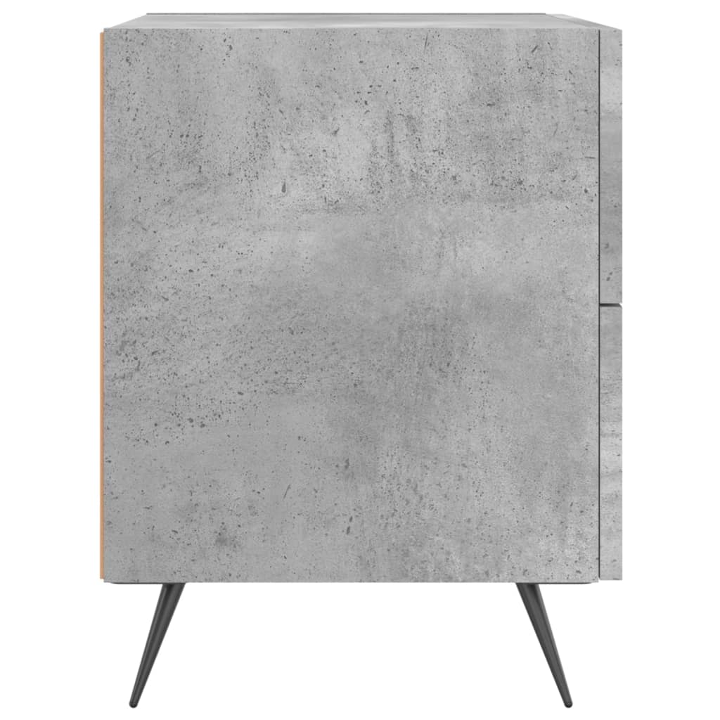 Bedside Cabinet Concrete Grey 40x35x47.5 cm Engineered Wood