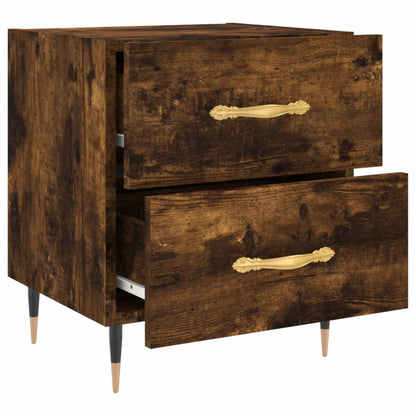 Bedside Cabinets 2 pcs Smoked Oak 40x35x47.5 cm Engineered Wood