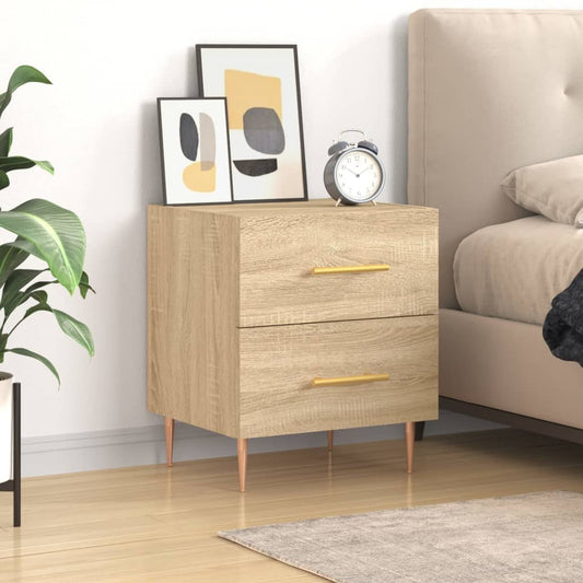 Bedside Cabinet Sonoma Oak 40x35x47.5 cm Engineered Wood