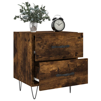 Bedside Cabinets 2 pcs Smoked Oak 40x35x47.5 cm Engineered Wood