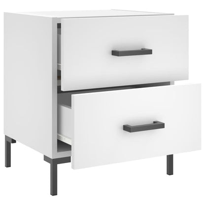 Bedside Cabinets 2 pcs White 40x35x47.5 cm Engineered Wood