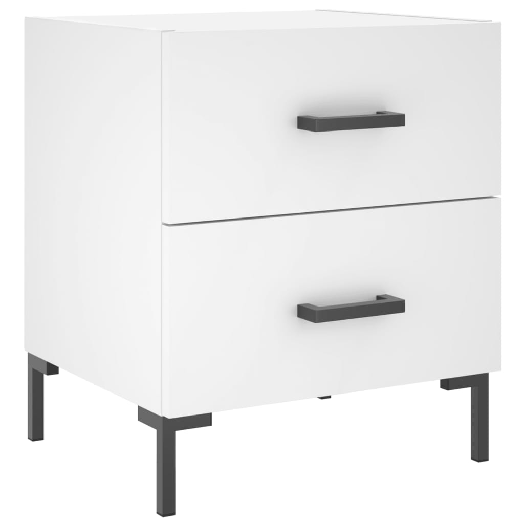 Bedside Cabinets 2 pcs White 40x35x47.5 cm Engineered Wood