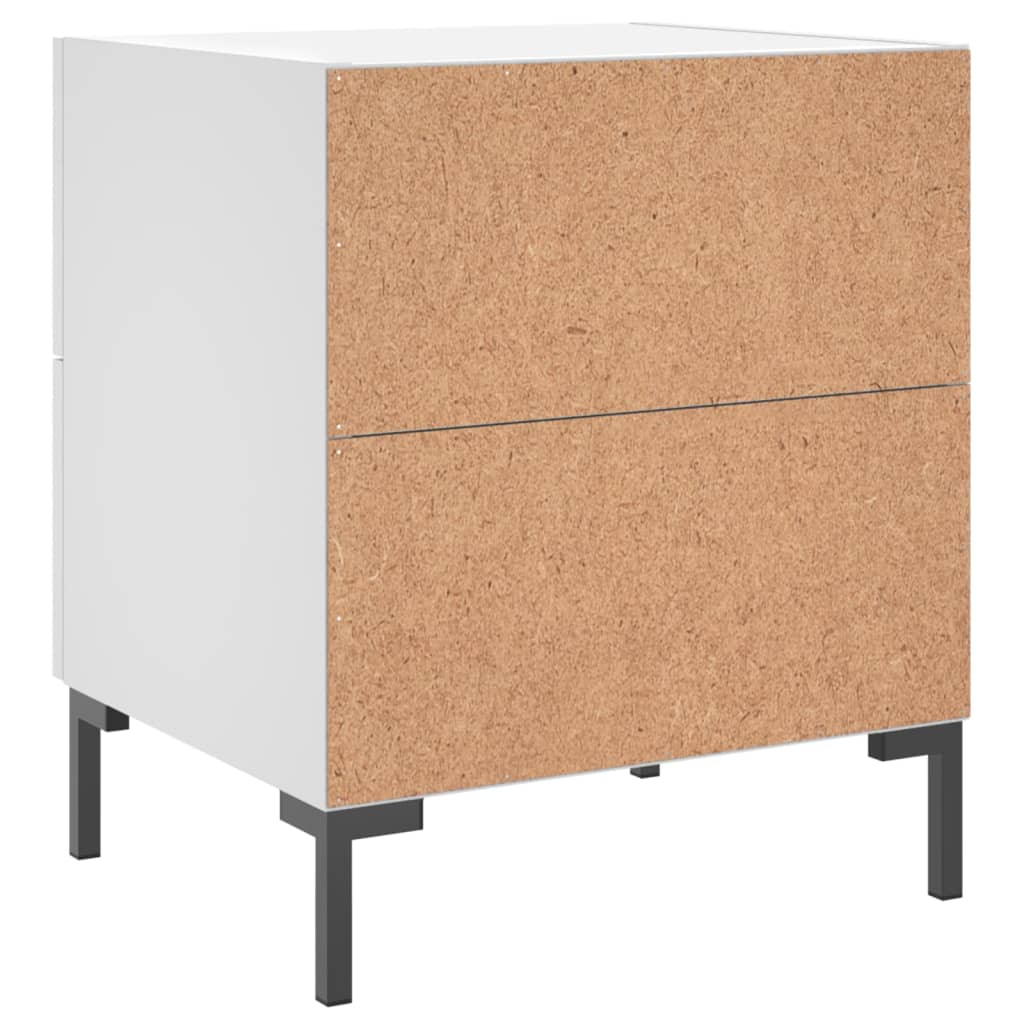 Bedside Cabinets 2 pcs White 40x35x47.5 cm Engineered Wood