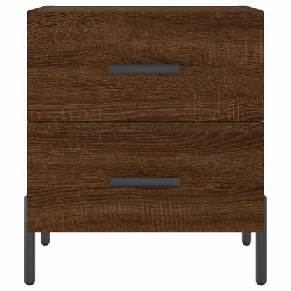 Bedside Cabinets 2 pcs Brown Oak 40x35x47.5 cm Engineered Wood