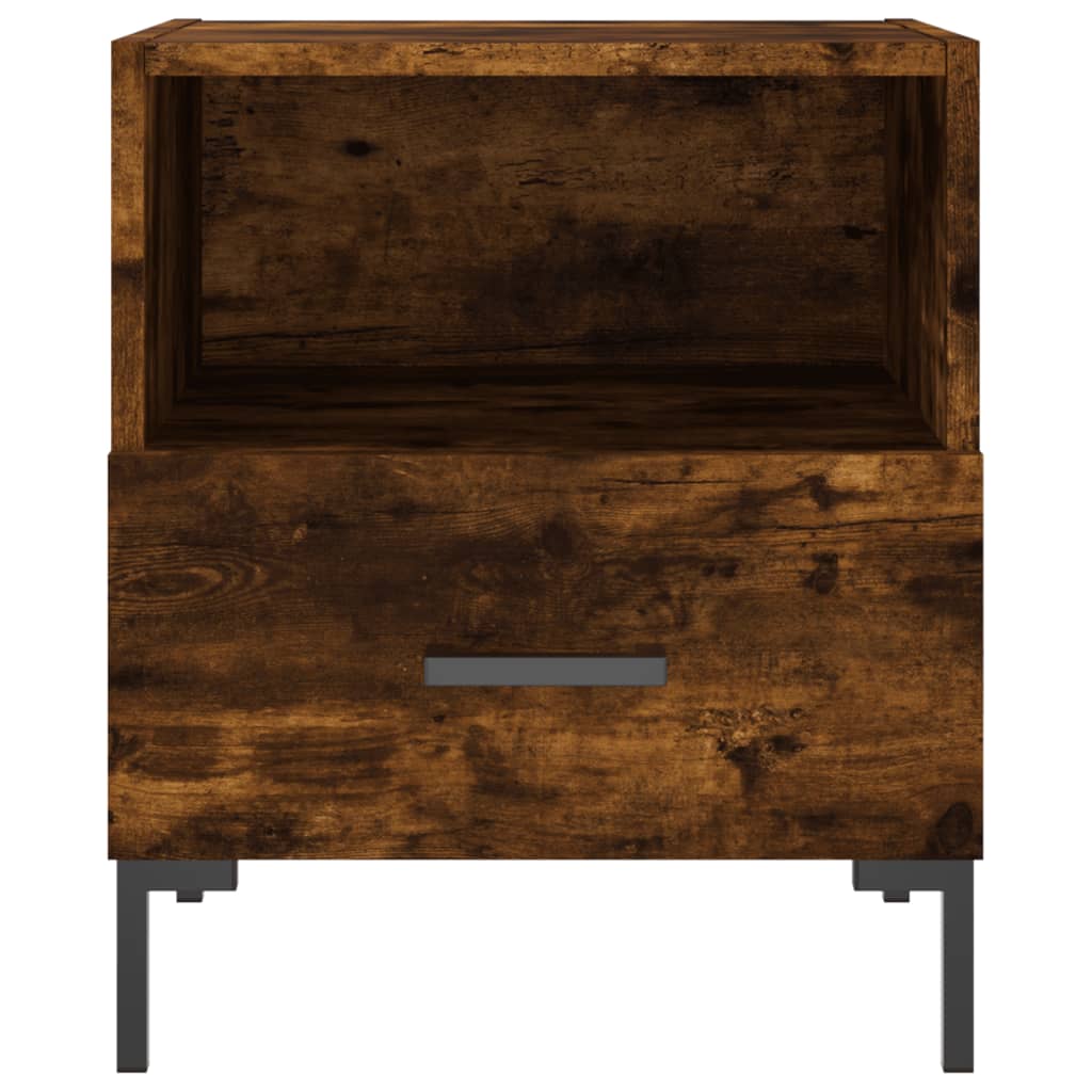 Bedside Cabinet Smoked Oak 40x35x47.5 cm Engineered Wood