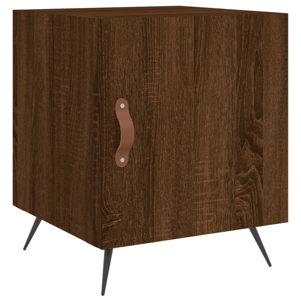 Bedside Cabinet Brown Oak 40x40x50 cm Engineered Wood