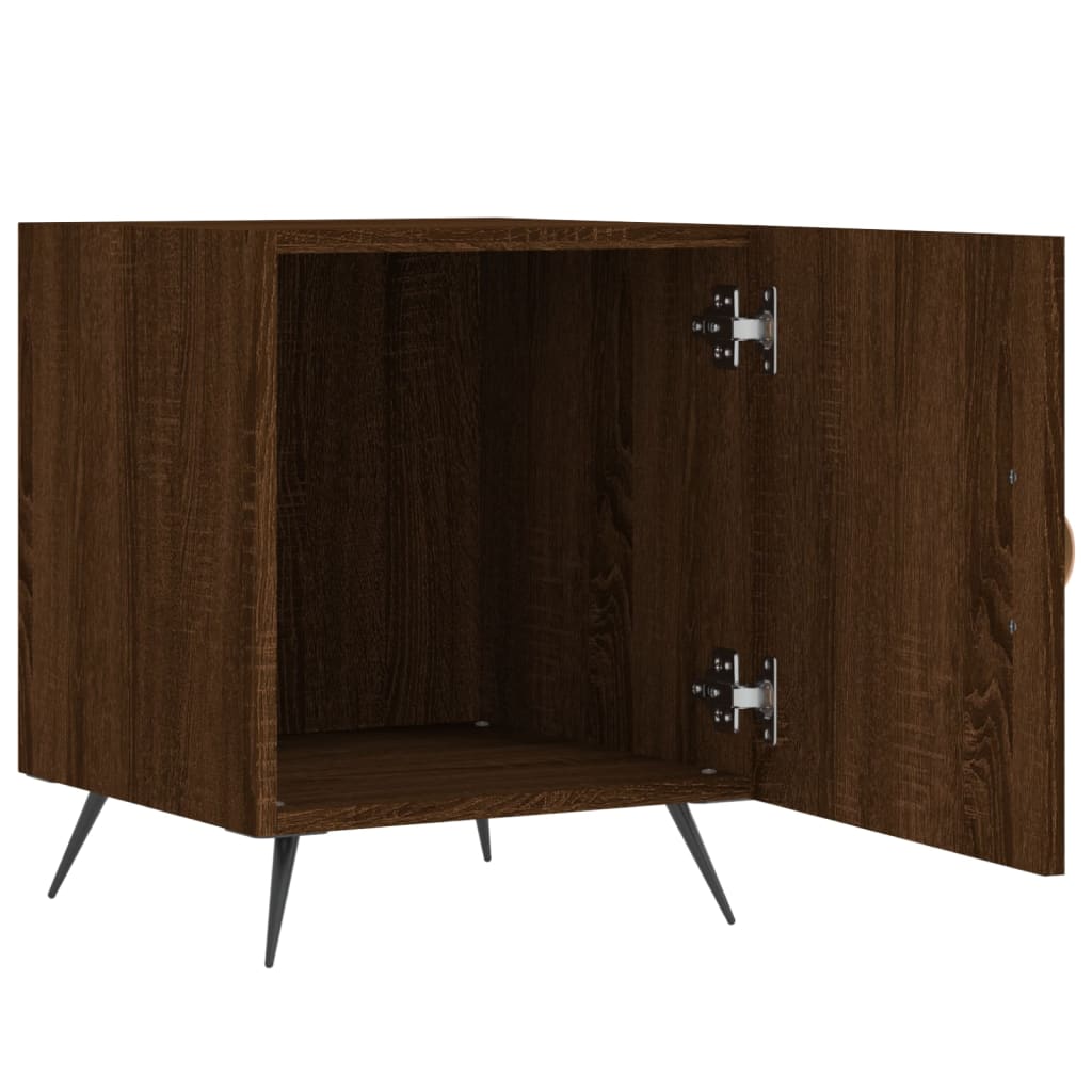 Bedside Cabinet Brown Oak 40x40x50 cm Engineered Wood