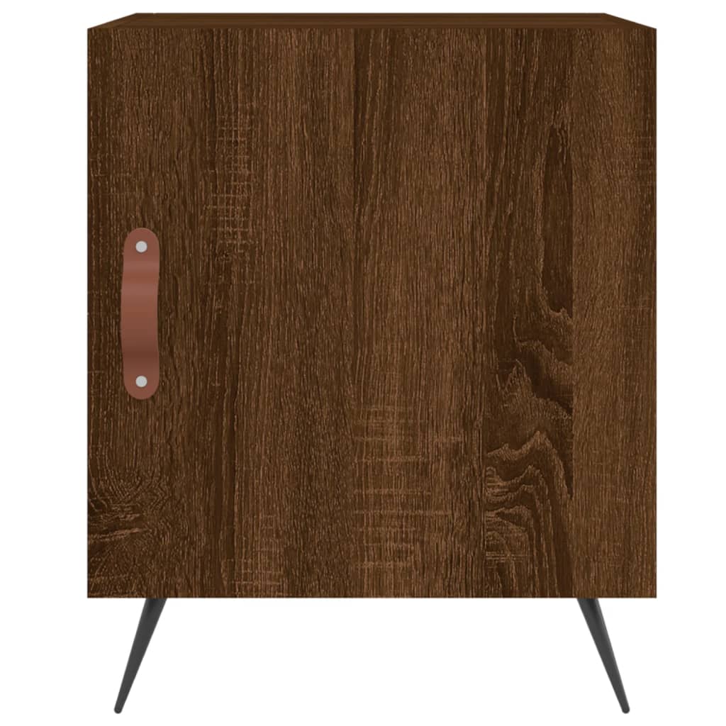 Bedside Cabinet Brown Oak 40x40x50 cm Engineered Wood