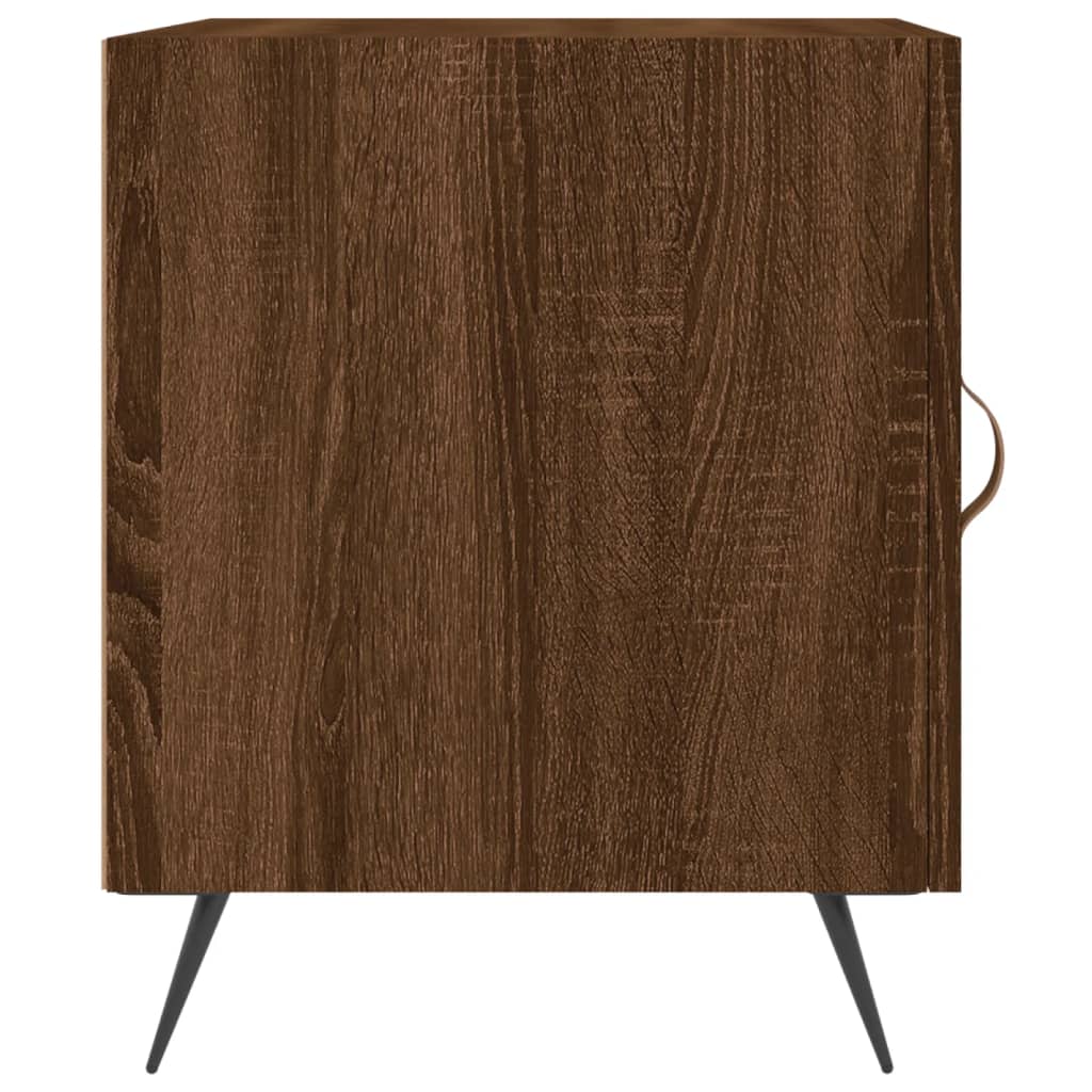 Bedside Cabinet Brown Oak 40x40x50 cm Engineered Wood