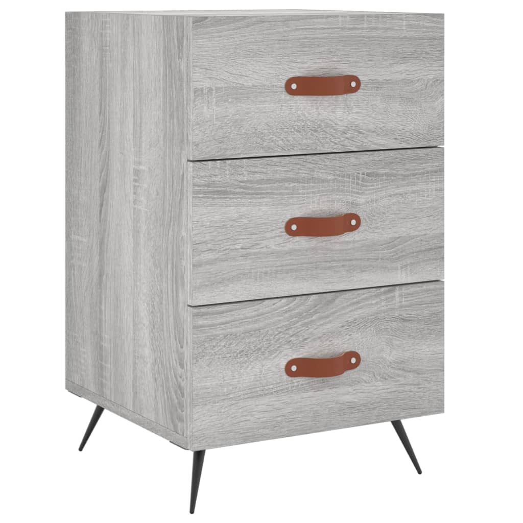 Bedside Cabinet Grey Sonoma 40x40x66 cm Engineered Wood