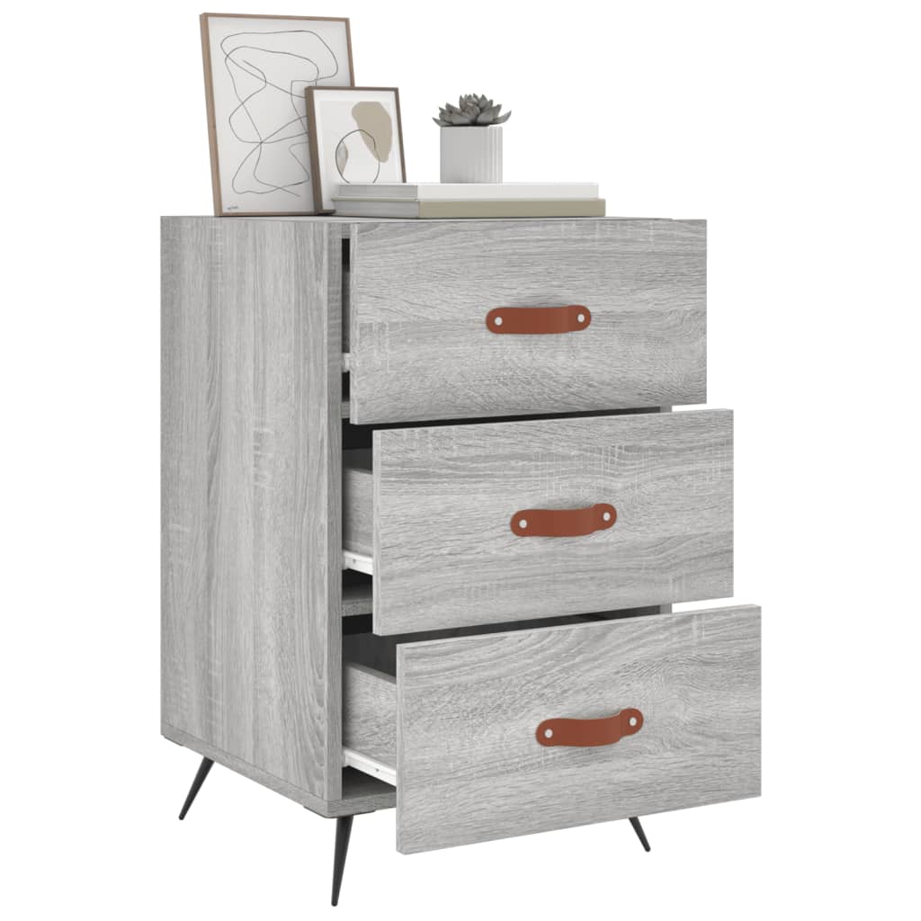 Bedside Cabinet Grey Sonoma 40x40x66 cm Engineered Wood