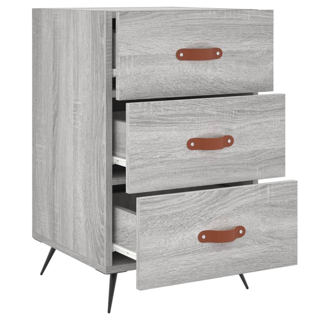 Bedside Cabinet Grey Sonoma 40x40x66 cm Engineered Wood