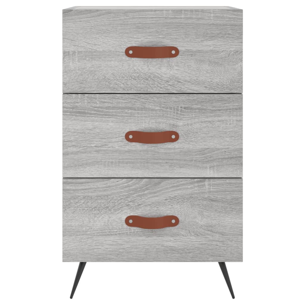 Bedside Cabinet Grey Sonoma 40x40x66 cm Engineered Wood