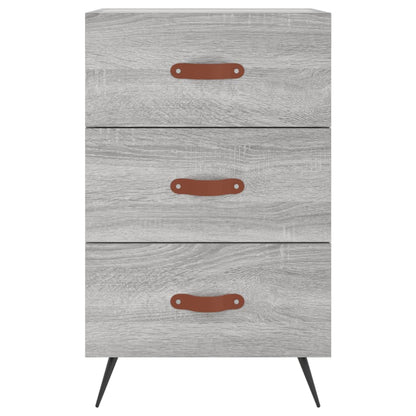 Bedside Cabinet Grey Sonoma 40x40x66 cm Engineered Wood