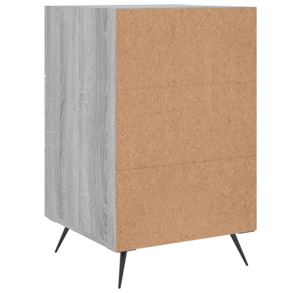 Bedside Cabinet Grey Sonoma 40x40x66 cm Engineered Wood