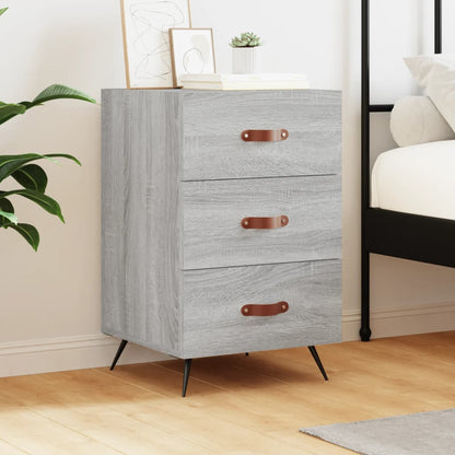 Bedside Cabinet Grey Sonoma 40x40x66 cm Engineered Wood