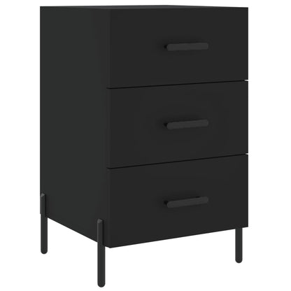 Bedside Cabinet Black 40x40x66 cm Engineered Wood