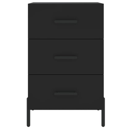 Bedside Cabinet Black 40x40x66 cm Engineered Wood