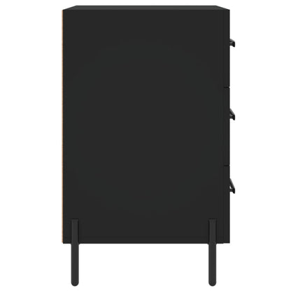 Bedside Cabinet Black 40x40x66 cm Engineered Wood