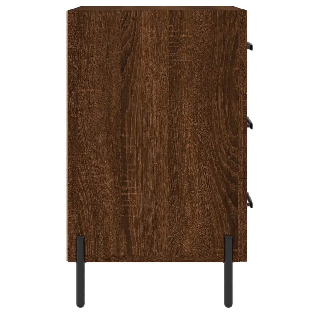 Bedside Cabinet Brown Oak 40x40x66 cm Engineered Wood