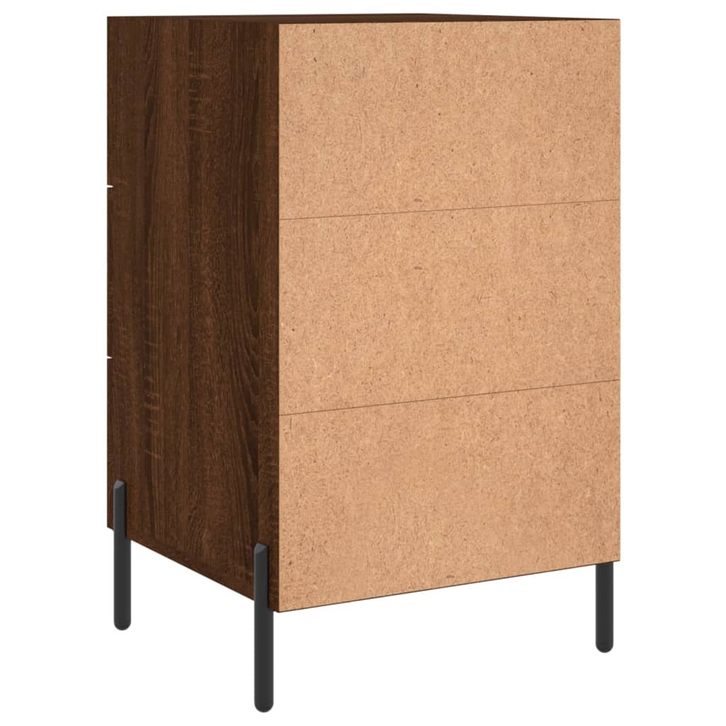 Bedside Cabinet Brown Oak 40x40x66 cm Engineered Wood