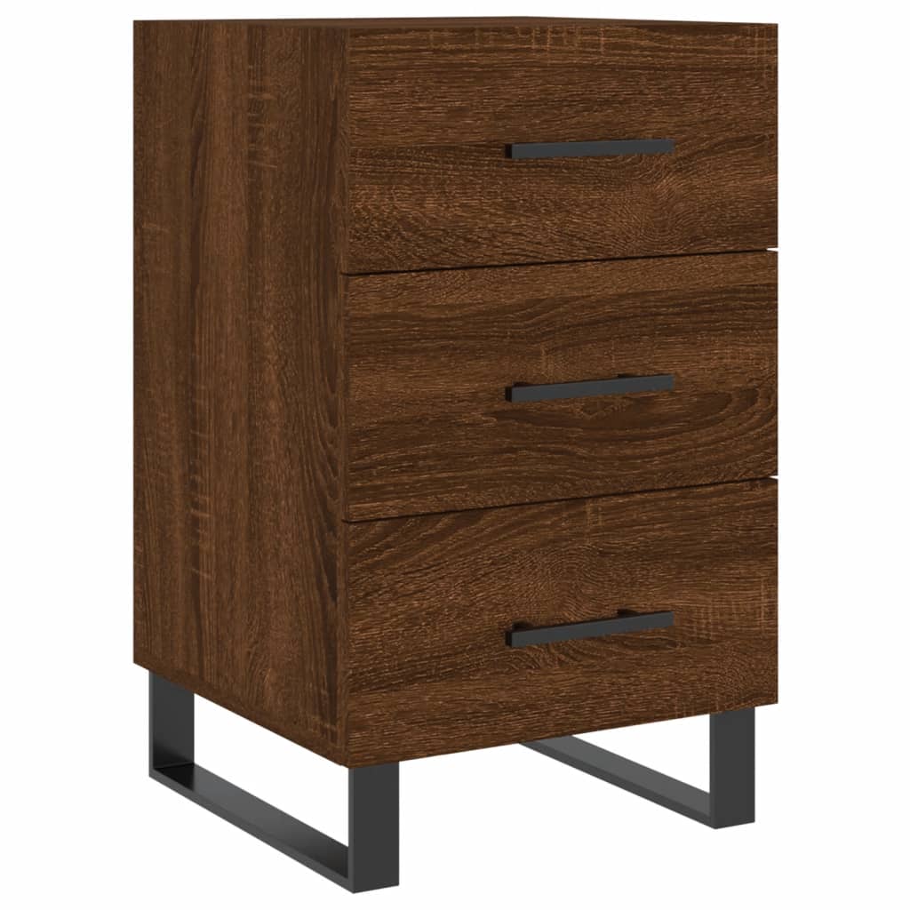 Bedside Cabinet Brown Oak 40x40x66 cm Engineered Wood