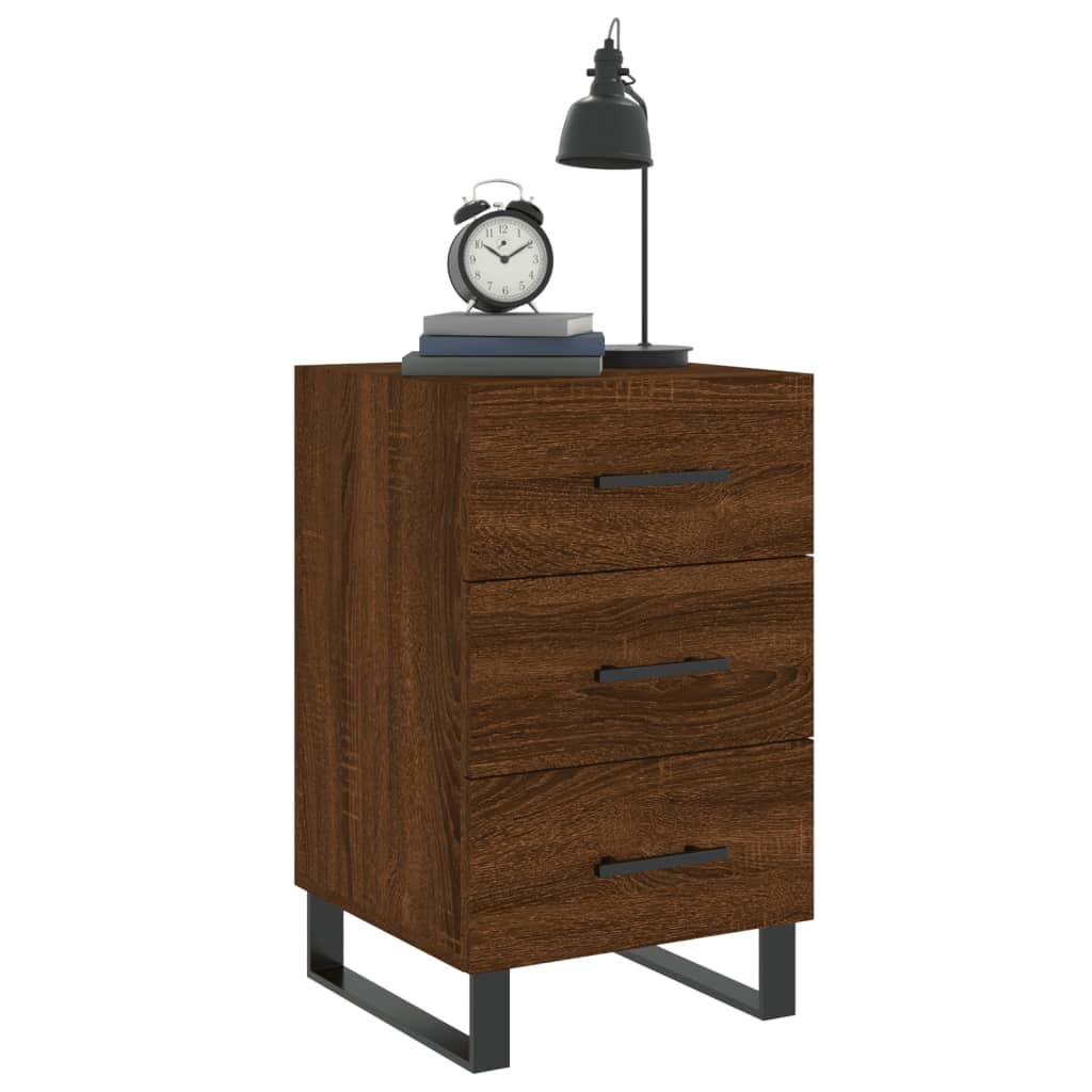 Bedside Cabinet Brown Oak 40x40x66 cm Engineered Wood