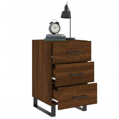 Bedside Cabinet Brown Oak 40x40x66 cm Engineered Wood