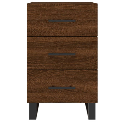 Bedside Cabinet Brown Oak 40x40x66 cm Engineered Wood