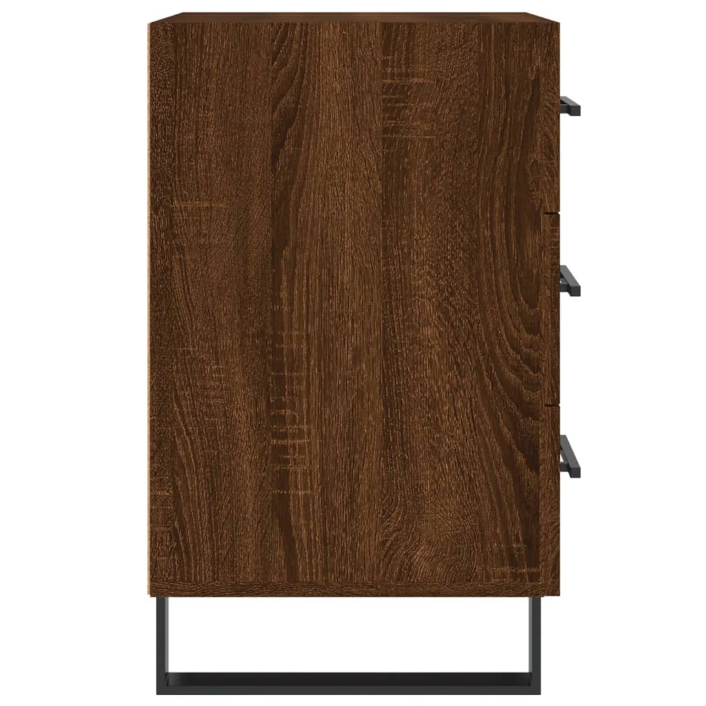 Bedside Cabinet Brown Oak 40x40x66 cm Engineered Wood