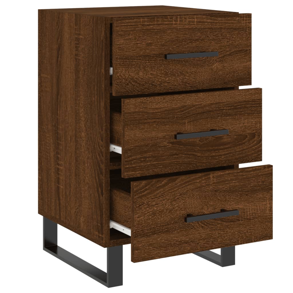 Bedside Cabinet Brown Oak 40x40x66 cm Engineered Wood