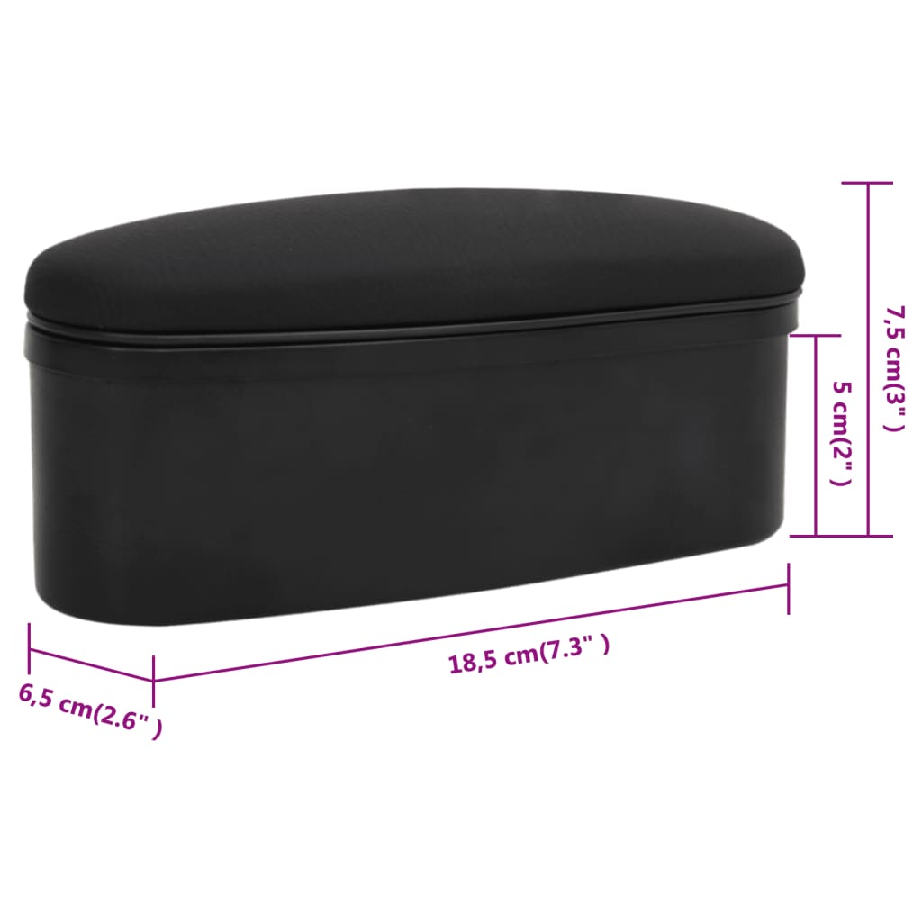 Car Armrest Storage Box Universal 18.5x6.5x7.5 cm ABS