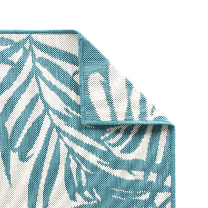 Outdoor Rug Aqua and White 80x250 cm Reversible Design