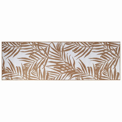 Outdoor Rug Brown and White 80x250 cm Reversible Design