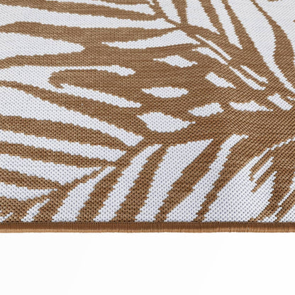 Outdoor Rug Brown and White 80x250 cm Reversible Design