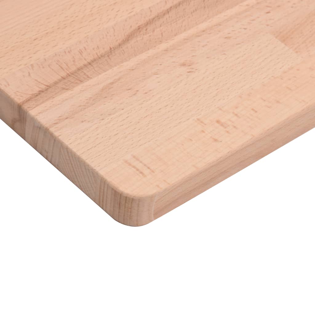 Table Top 80x40x1.5 cm Rectangular Solid Wood Beech