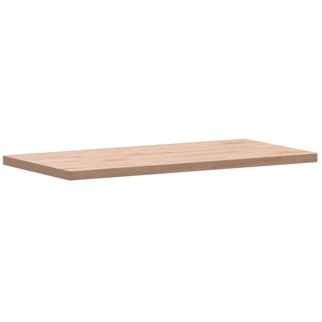 Table Top 80x40x2.5 cm Rectangular Solid Wood Beech