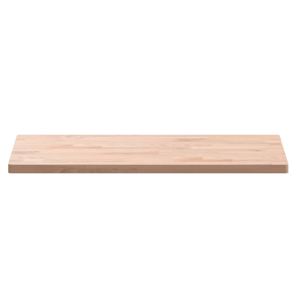 Table Top 80x40x2.5 cm Rectangular Solid Wood Beech