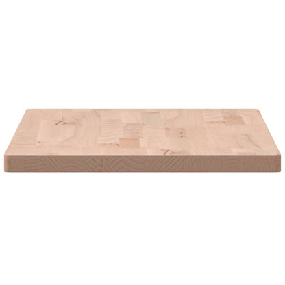 Table Top 80x40x2.5 cm Rectangular Solid Wood Beech