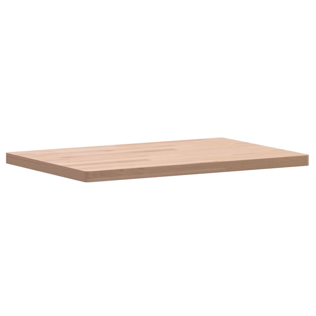 Table Top 60x40x2.5 cm Rectangular Solid Wood Beech