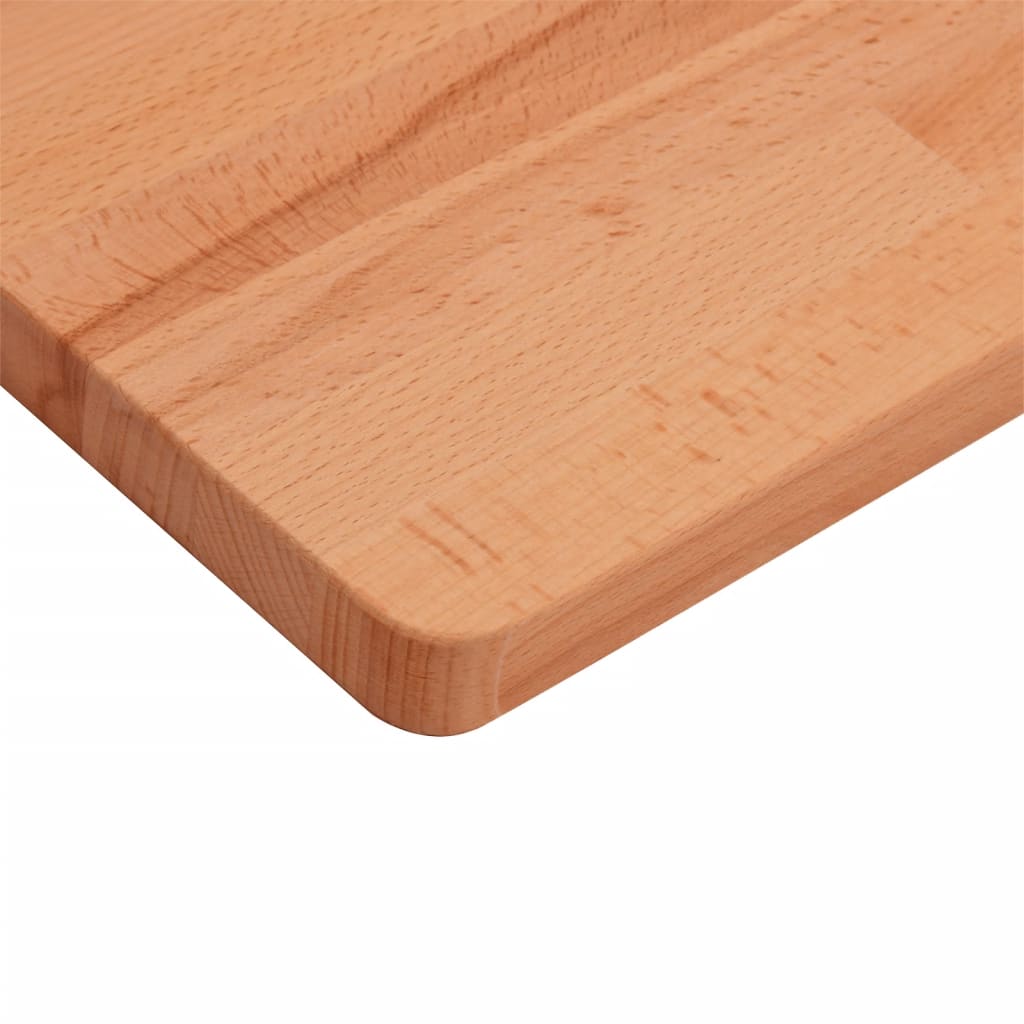 Table Top 80x40x1.5 cm Rectangular Solid Wood Beech