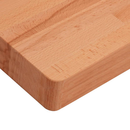 Table Top 60x40x4 cm Rectangular Solid Wood Beech