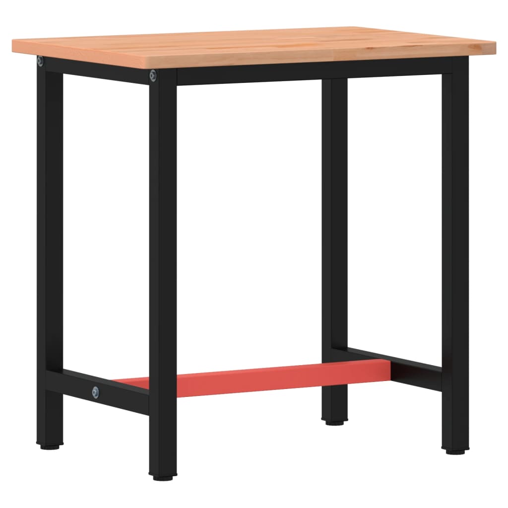 Workbench 80x55x81.5 cm Solid Wood Beech and Metal